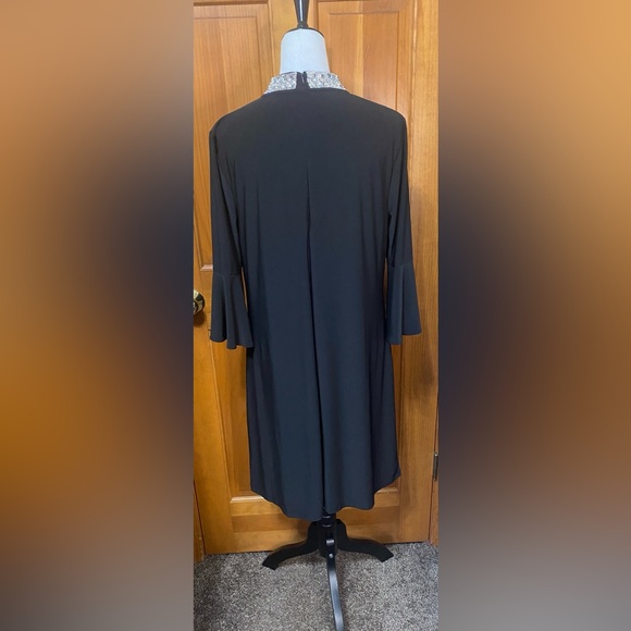 Cato Bell Sleeves Embellished Collar Knit Dress - Picture 3 of 6